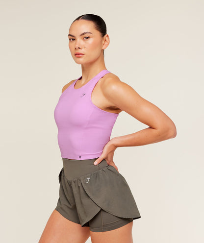 Gymshark Running Elite Bodyfit Tank - Sour Pink