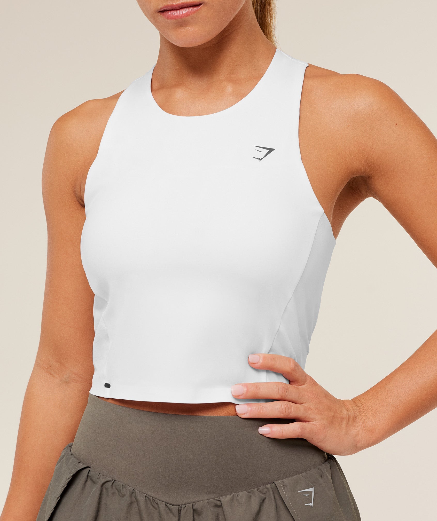 Gymshark Running Elite Bodyfit Tank - White