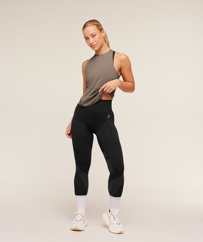 Gymshark Running Elite Loose Fit Tank - Camo Brown