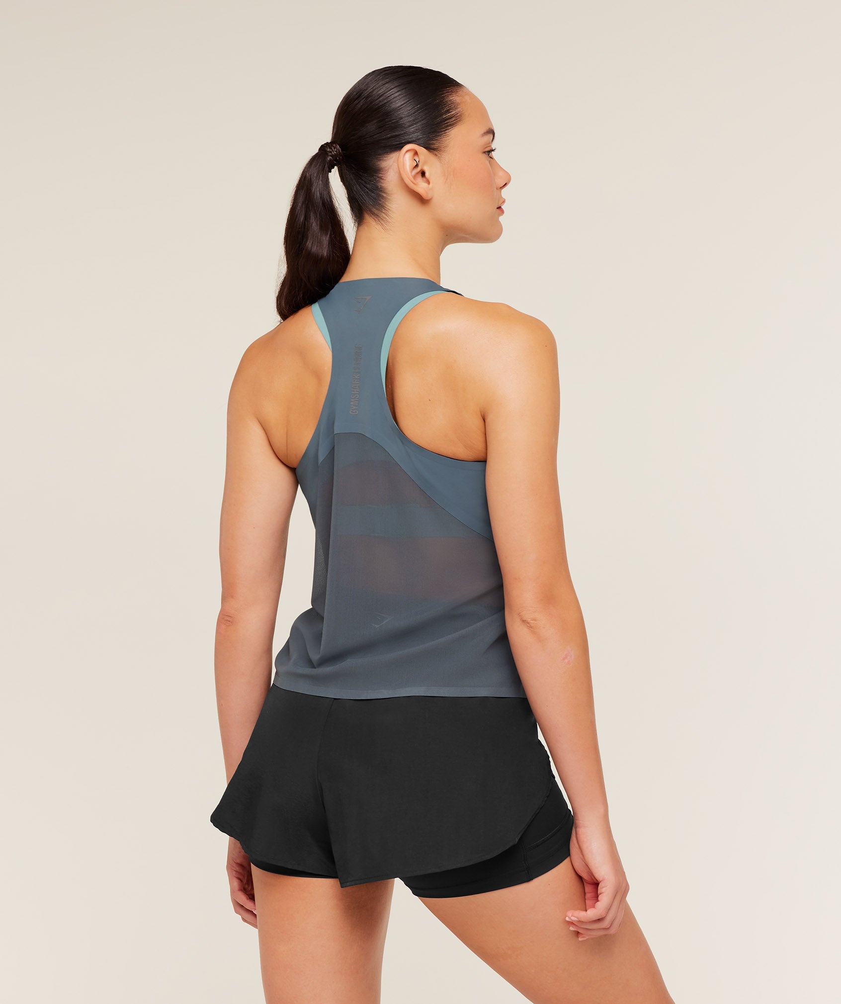 Gymshark Running Elite Loose Fit Tank - Titanium Blue