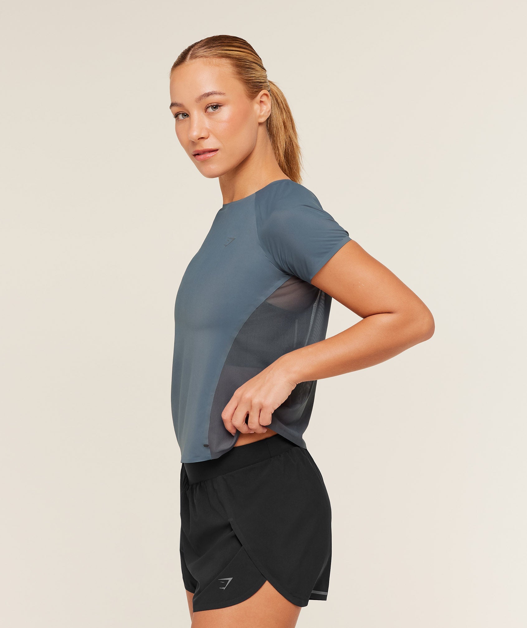 Gymshark Running Elite T-Shirt - Titanium Blue