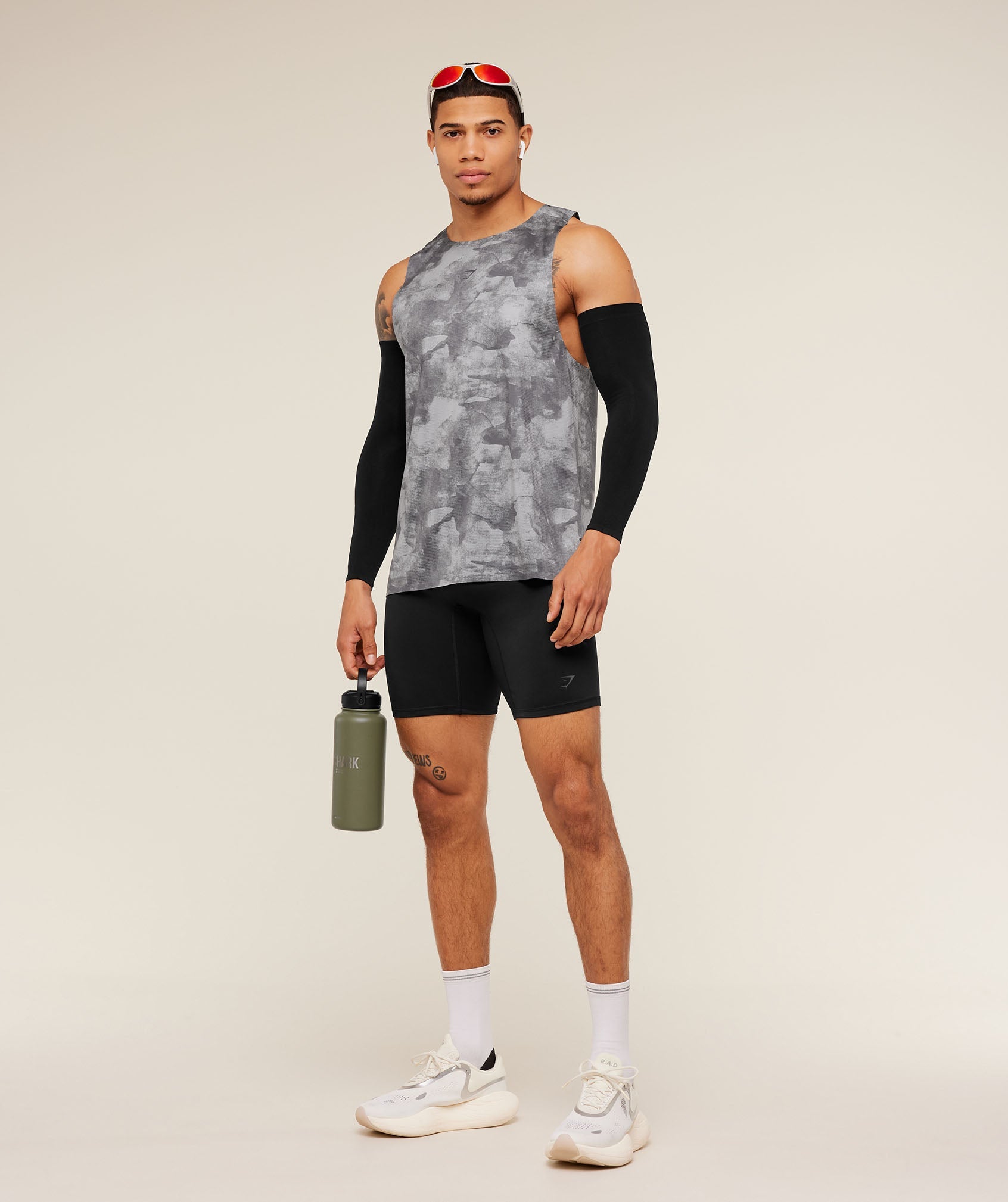 Gymshark Running Elite Tank - Smokey Grey/Black
