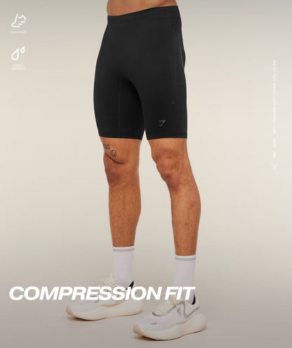 Gymshark Running Elite Race Half Tight - Black