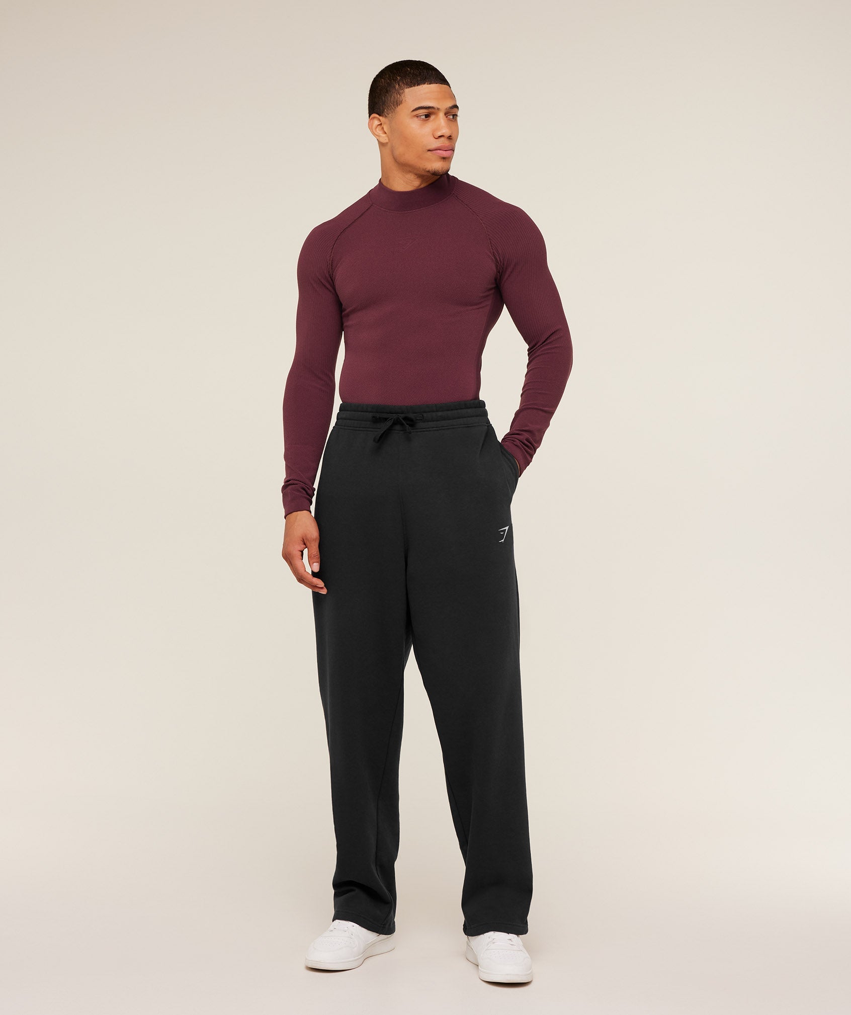Gymshark Physique Long Sleeve T-Shirt - GS Impact Burgundy/GS Cherry Purple