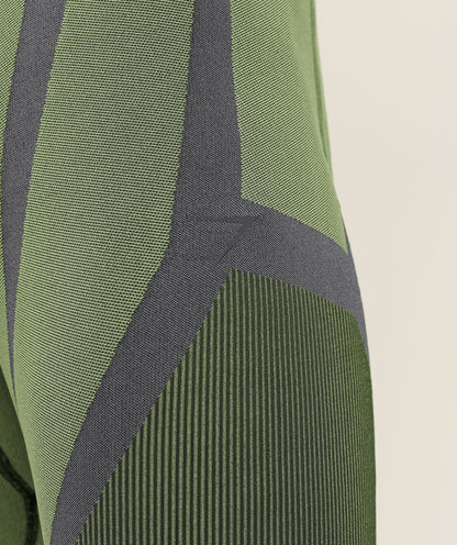 Gymshark Seamless Running Half Tight -  Stealth Blue /  Sorbet Yellow