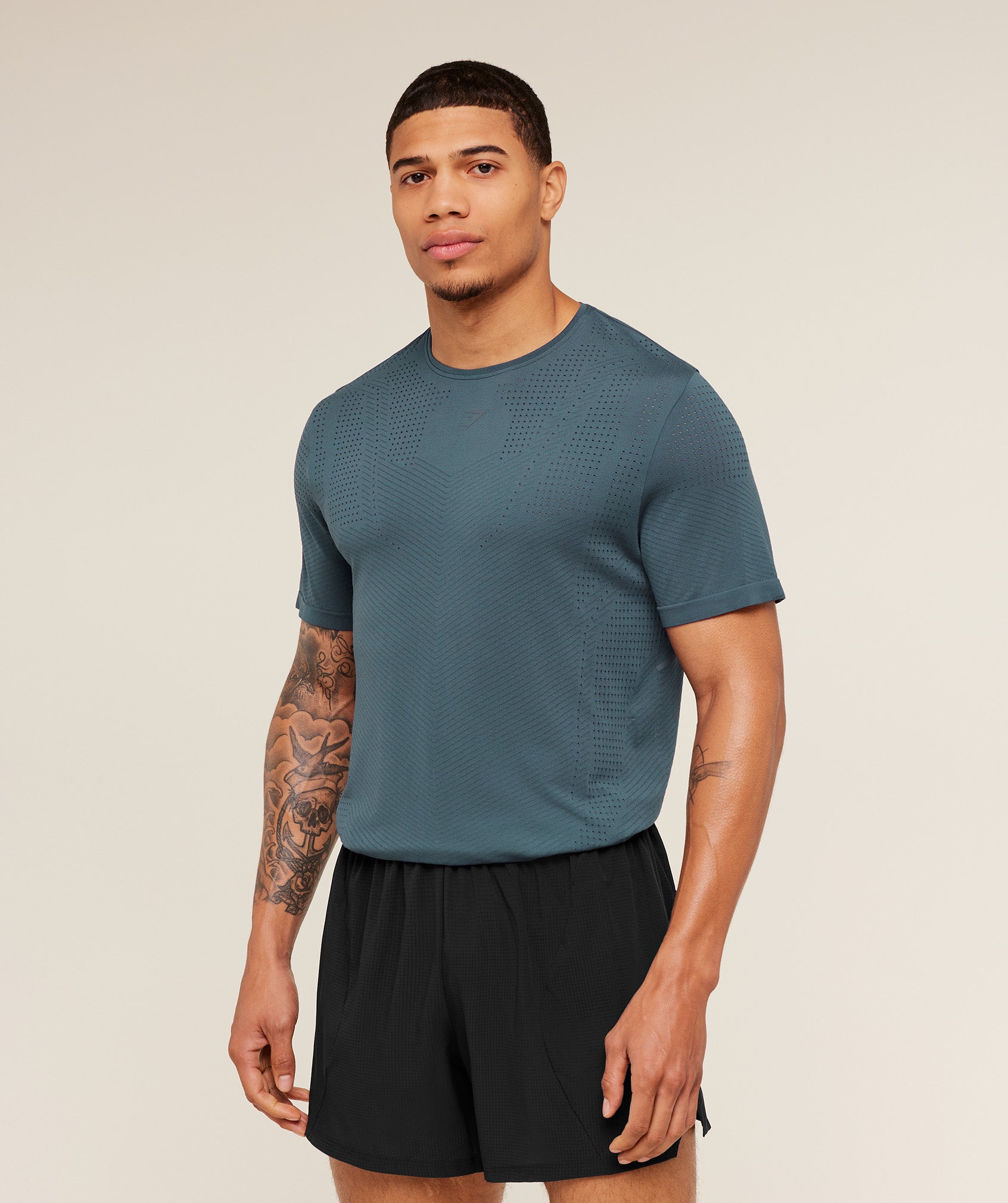 Gymshark Seamless Running T-Shirt - GS Stealth Blue