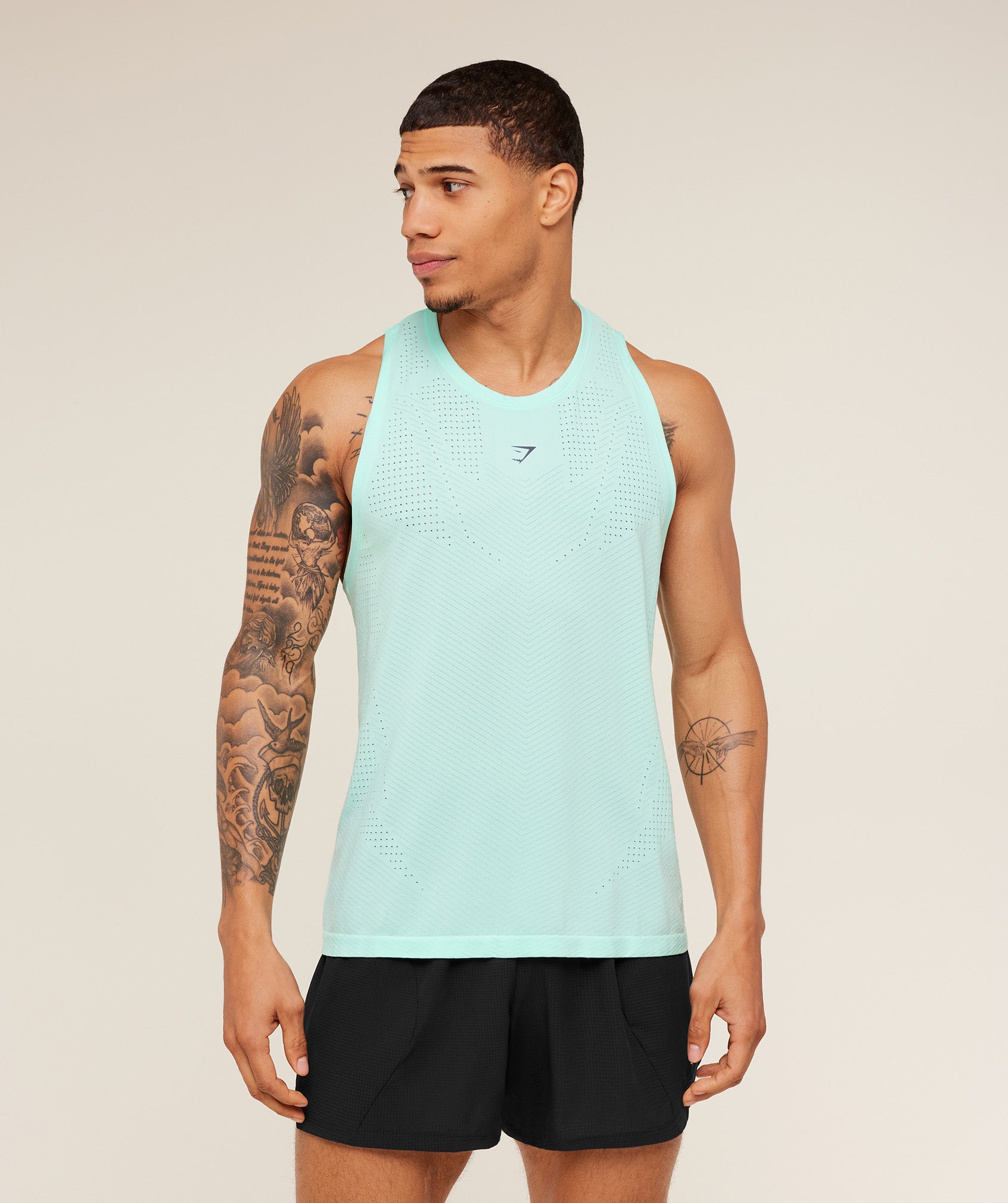 Gymshark Seamless Running Tank -  Pop Turquoise