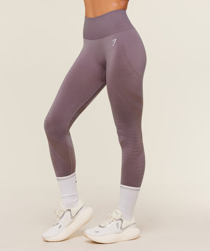 Gymshark Running Seamless Leggings - Dusk Purple/Walnut Mauve