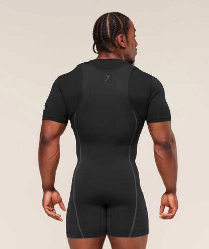Gymshark Seamless Singlet - Black/Pitch Grey