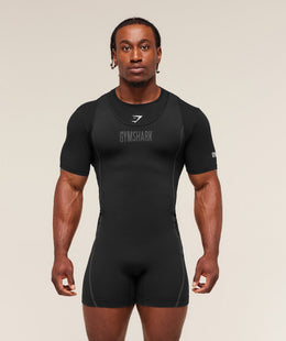 Gymshark Seamless Singlet - Black/Pitch Grey