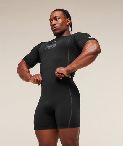 Gymshark Seamless Singlet - Black/Pitch Grey