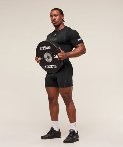Gymshark Seamless Singlet - Black/Pitch Grey