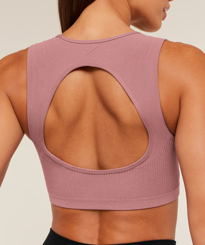 Gymshark Luxe Light Support Sports Bra - Calm Pink