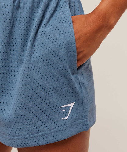 Gymshark Lifting Club Mesh Shorts - Worn Blue