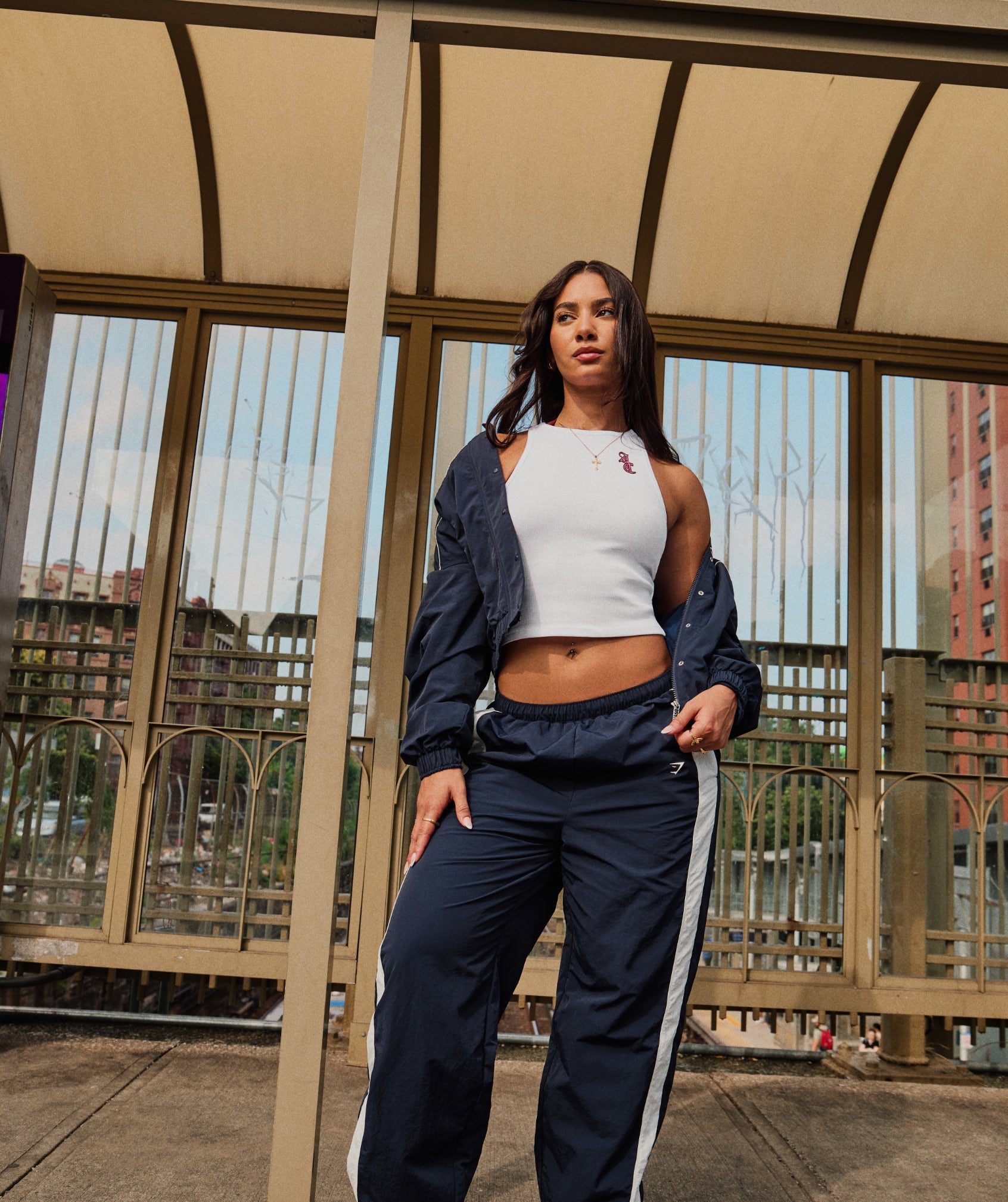 Gymshark x Analis Woven Track Pant - Midnight Blue