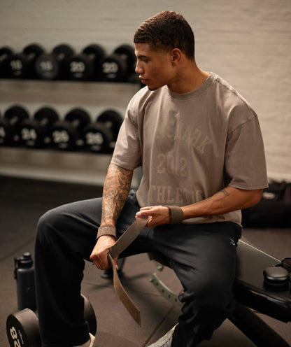 Gymshark Collegiate Washed T-Shirt - Soft Brown