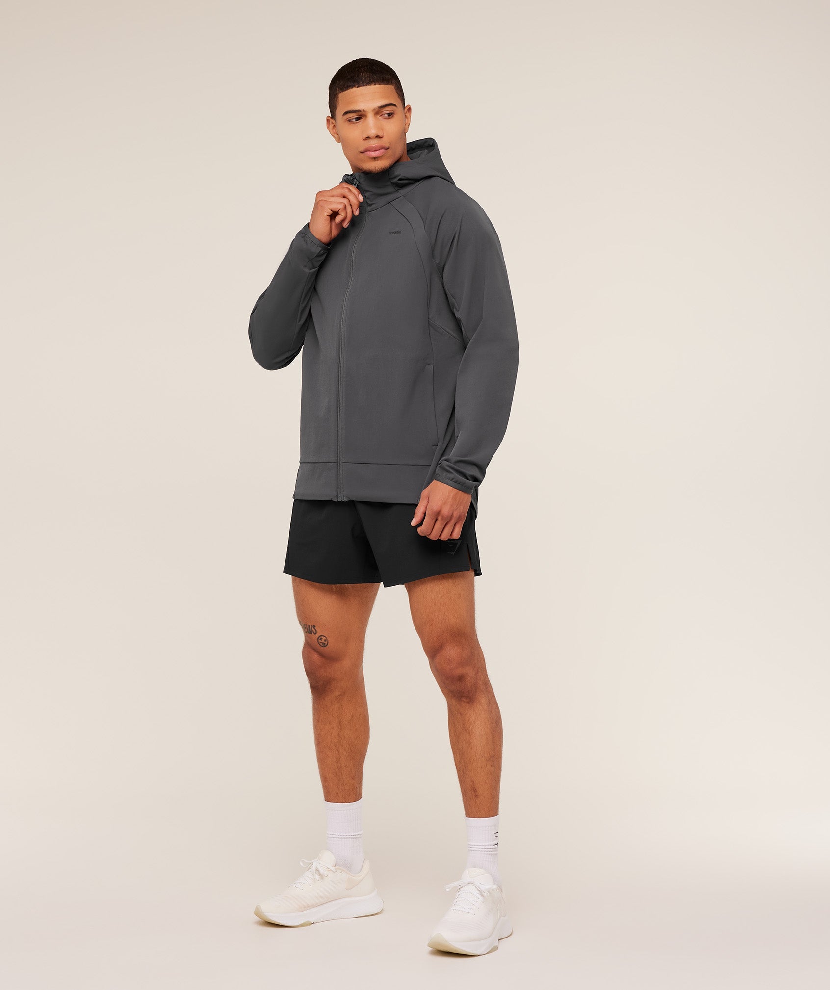 Gymshark Weekend Zip Through Shell Jacket -  Onyx Grey