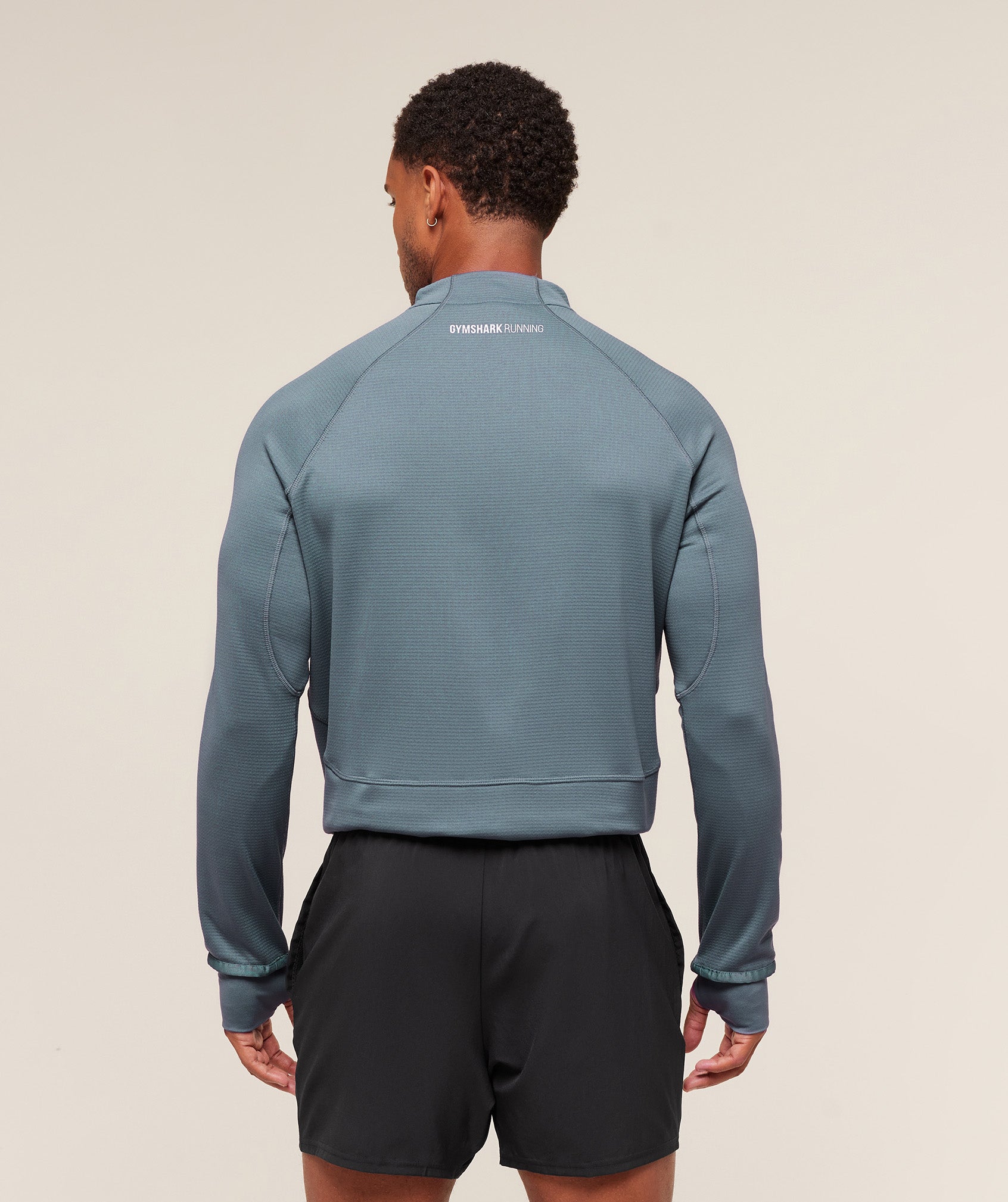 Gymshark Running 1/4 Zip - Iron Blue