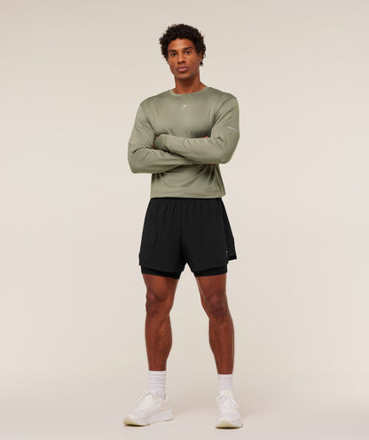 Gymshark Running Long Sleeve T-Shirt - Base Green