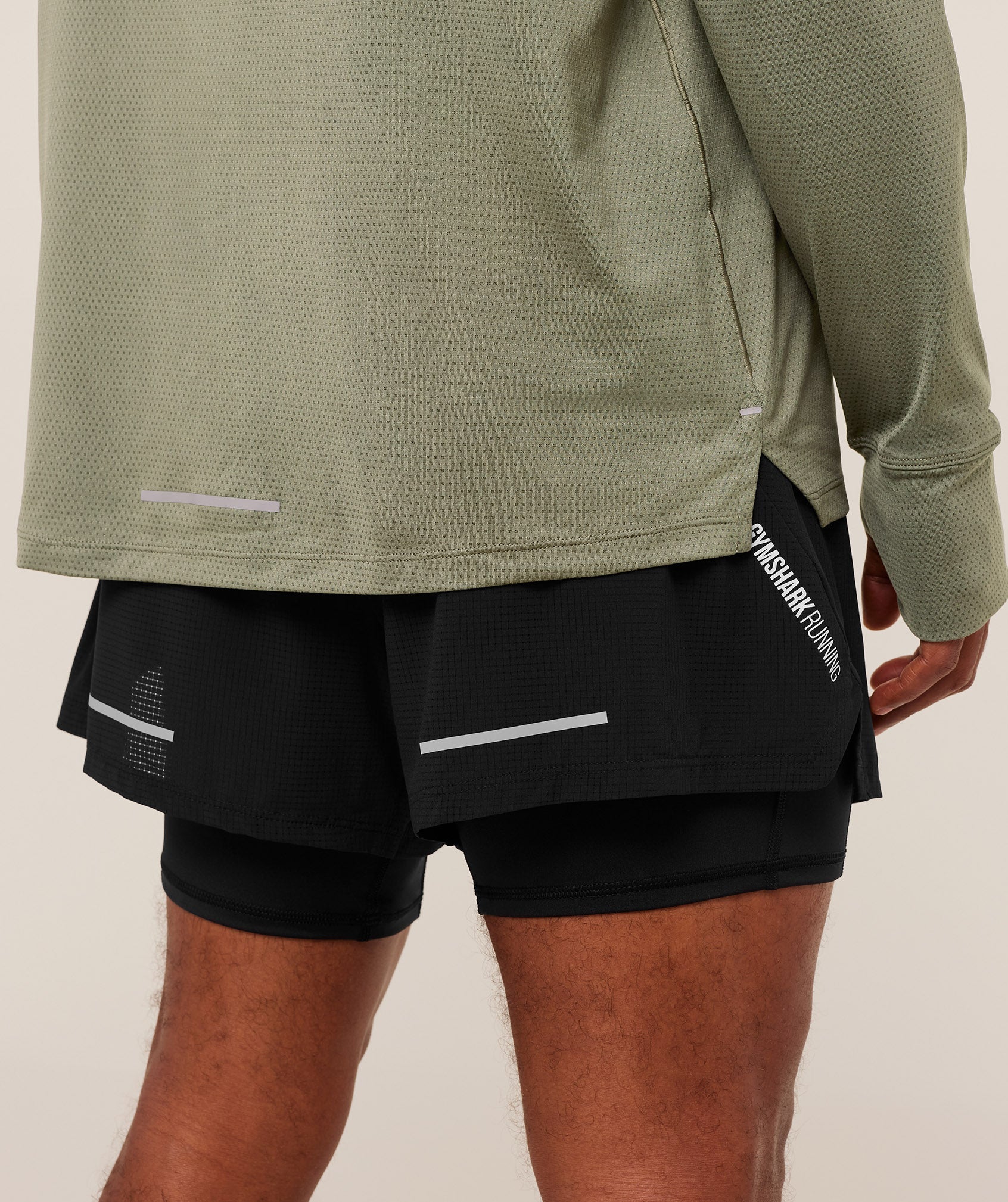 Gymshark Running Long Sleeve T-Shirt - Base Green