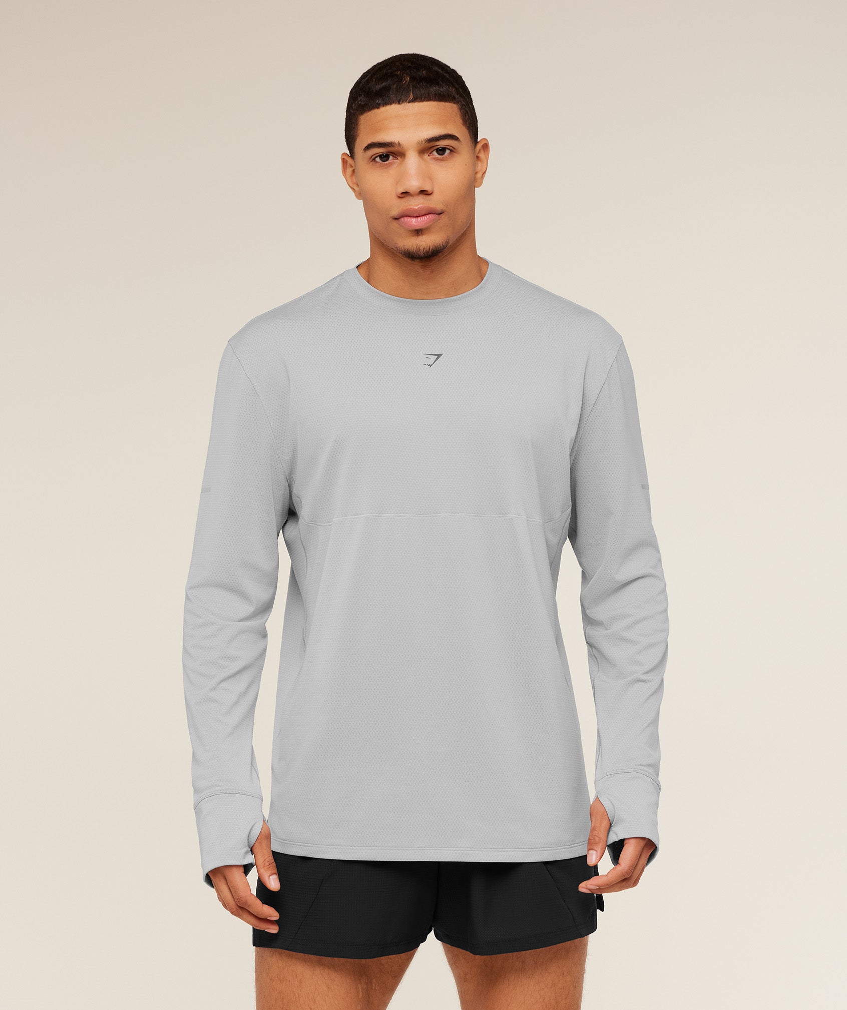 Gymshark Running Long Sleeve T-Shirt -  Stratus Grey
