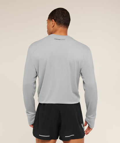 Gymshark Running Long Sleeve T-Shirt -  Stratus Grey