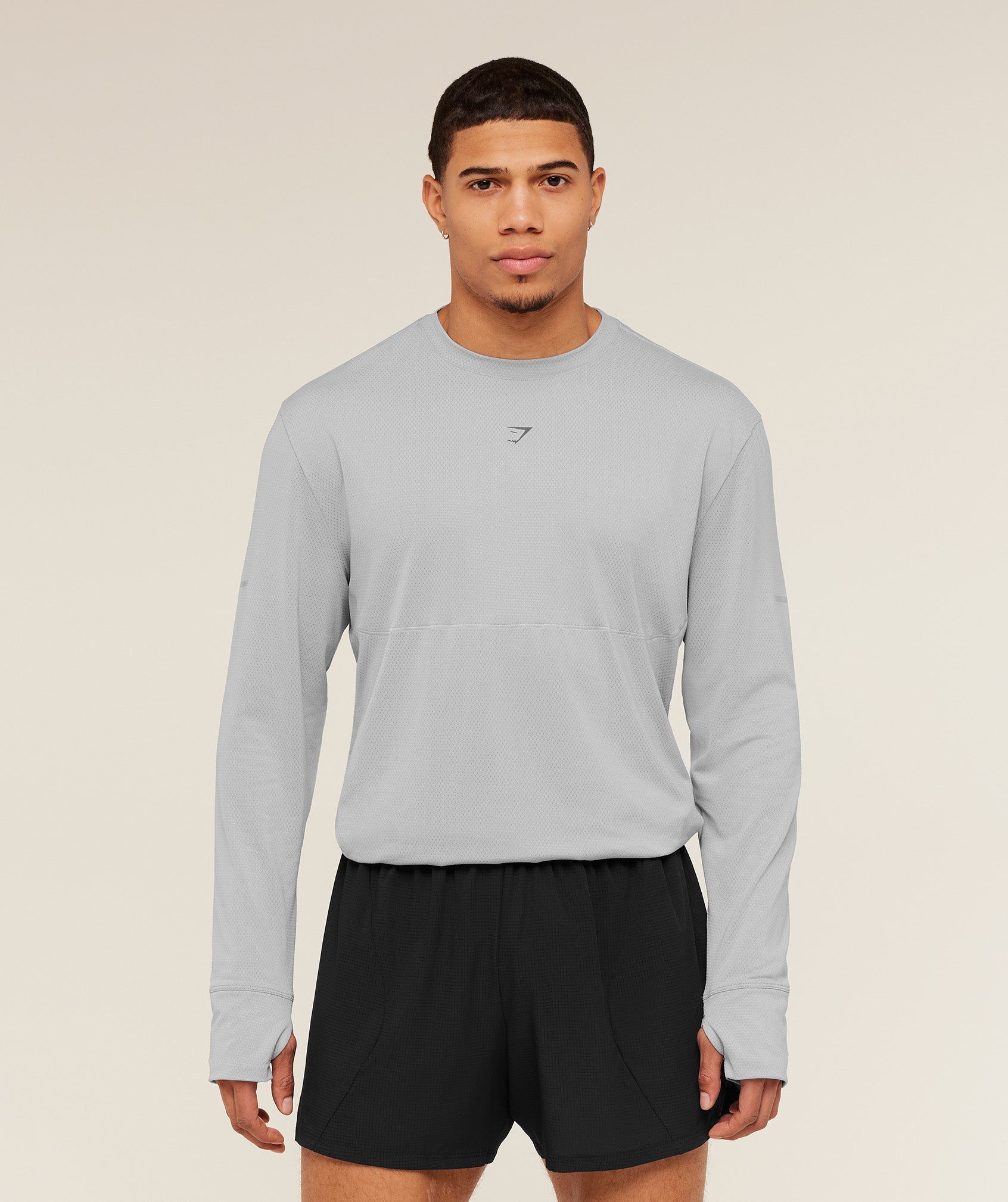 Gymshark Running Long Sleeve T-Shirt -  Stratus Grey