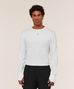 Gymshark Running Long Sleeve T-Shirt - White