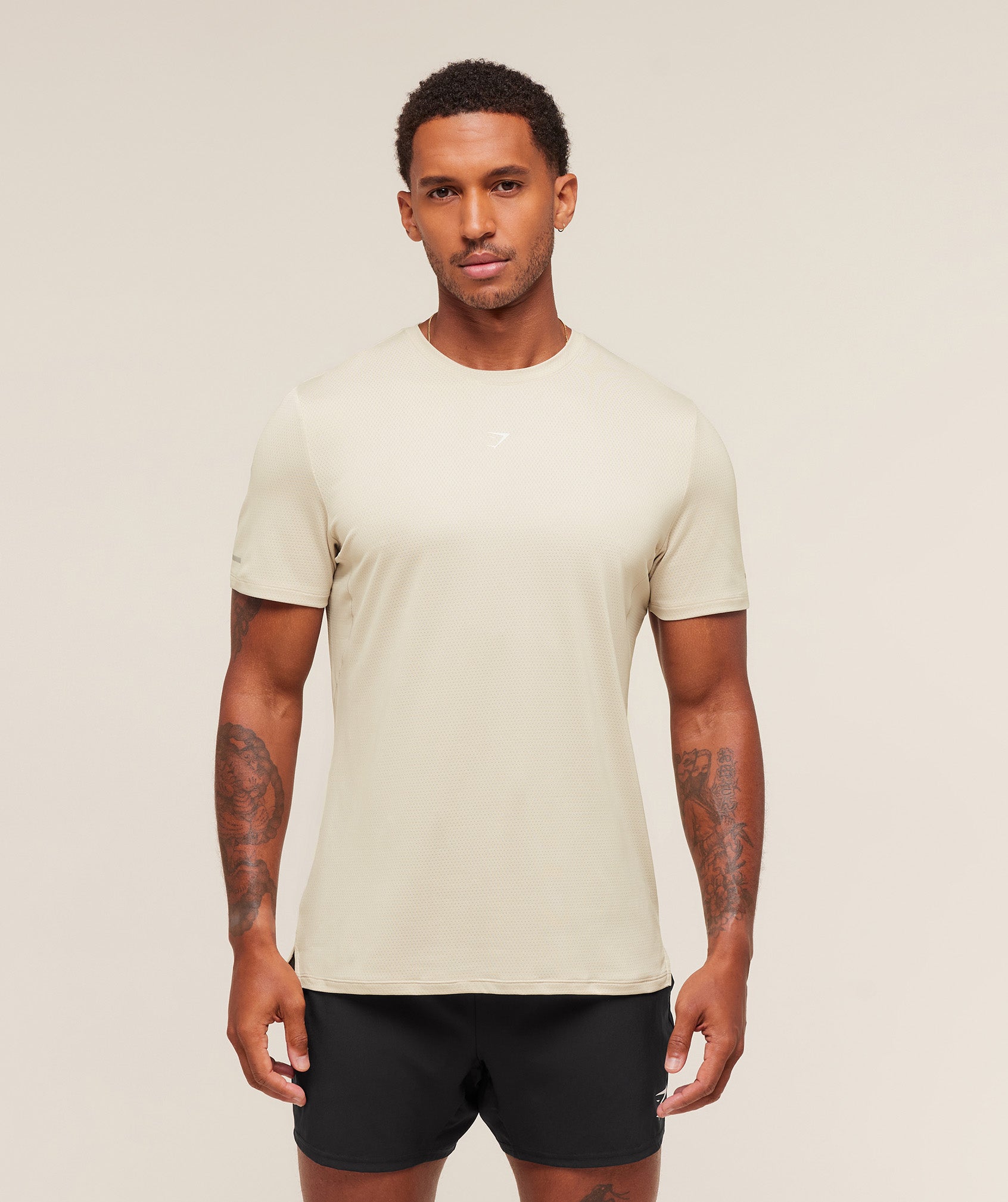 Gymshark Running T-Shirt - Pebble Grey