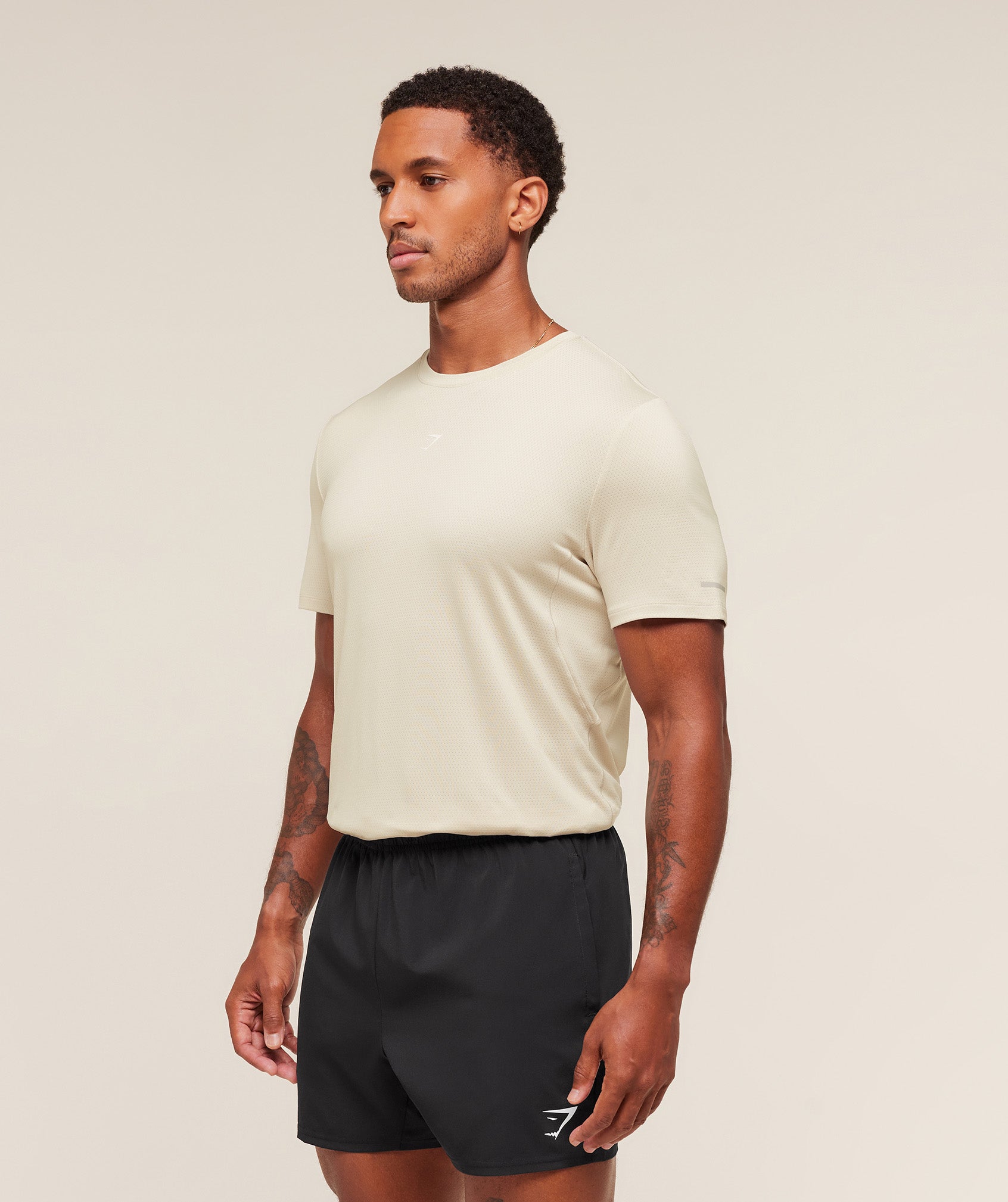 Gymshark Running T-Shirt - Pebble Grey