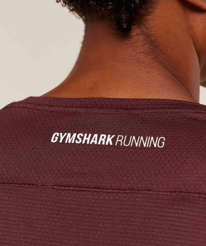 Gymshark Running T-Shirt - Rich Maroon