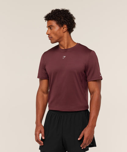 Gymshark Running T-Shirt - Rich Maroon