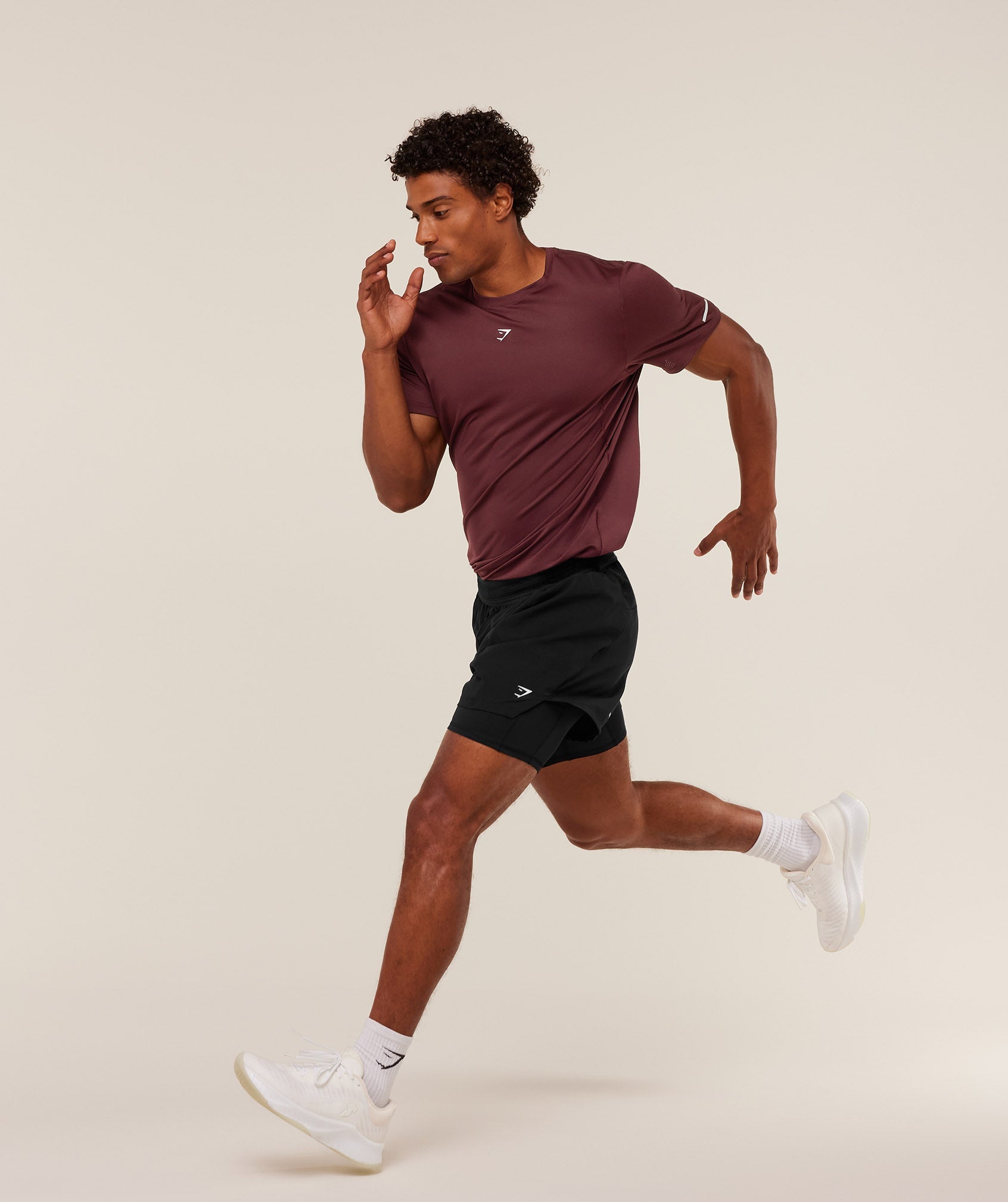 Gymshark Running T-Shirt - Rich Maroon