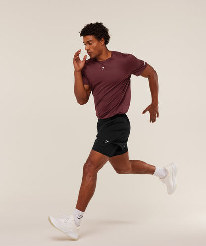 Gymshark Running T-Shirt - Rich Maroon