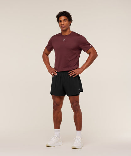 Gymshark Running T-Shirt - Rich Maroon