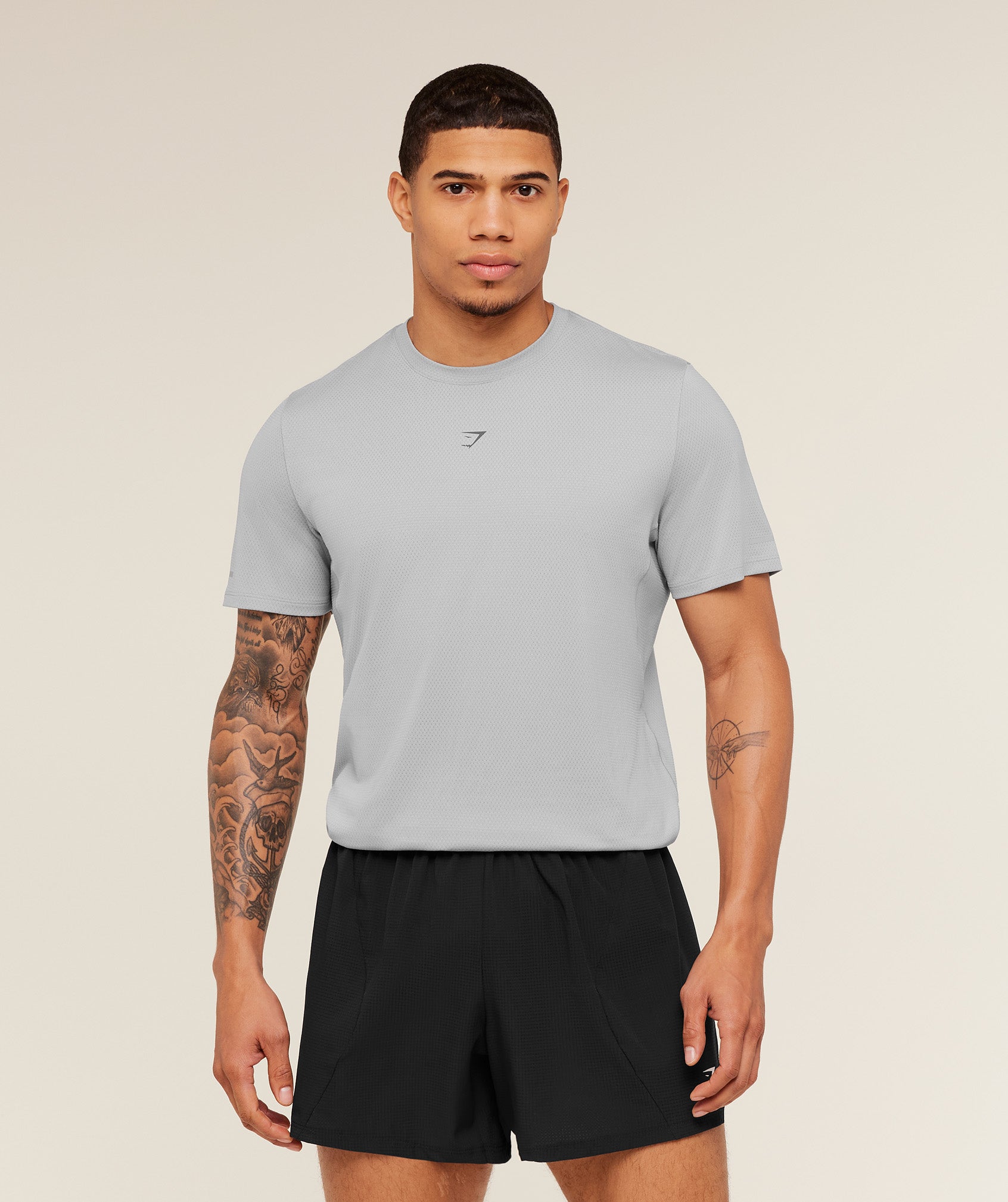 Gymshark Running T-Shirt -  Stratus Grey