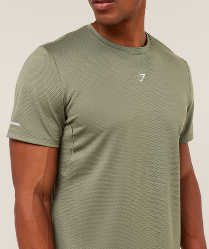 Gymshark Running T-Shirt - Base Green