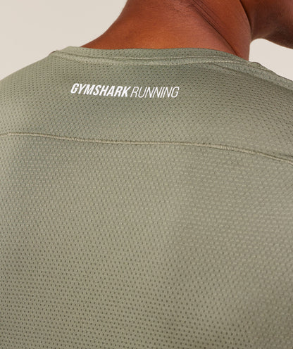 Gymshark Running T-Shirt - Base Green