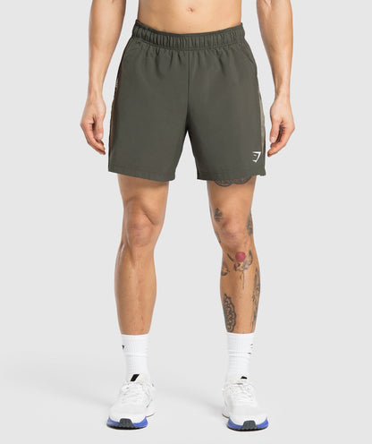 Gymshark Sport  7" Shorts - Strength Green/Utility Green