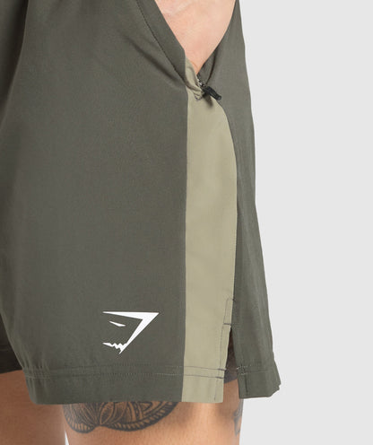 Gymshark Sport  7" Shorts - Strength Green/Utility Green