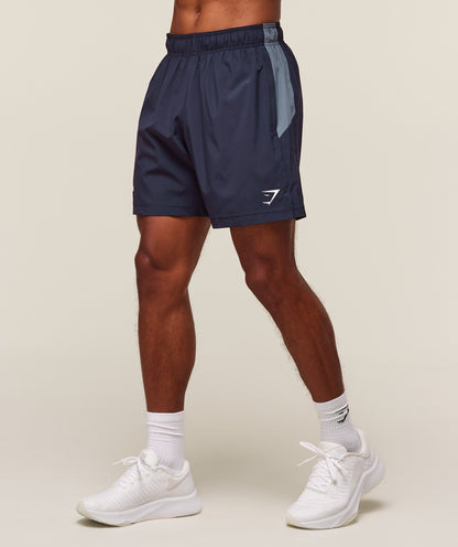 Gymshark Sport Panel 7" Shorts - Heavy Blue/Iron Blue