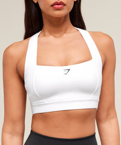 Gymshark Square Neck Sports Bra - White