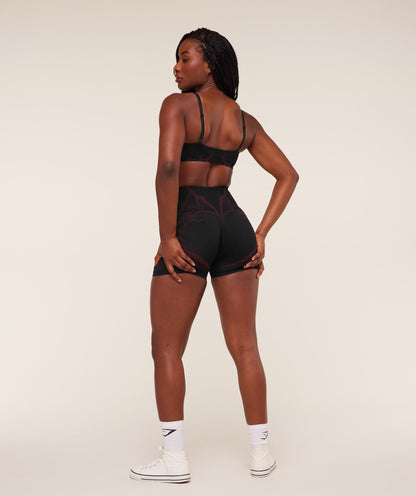 Gymshark Storm Seamless Sports Bra - Black/Rich Maroon