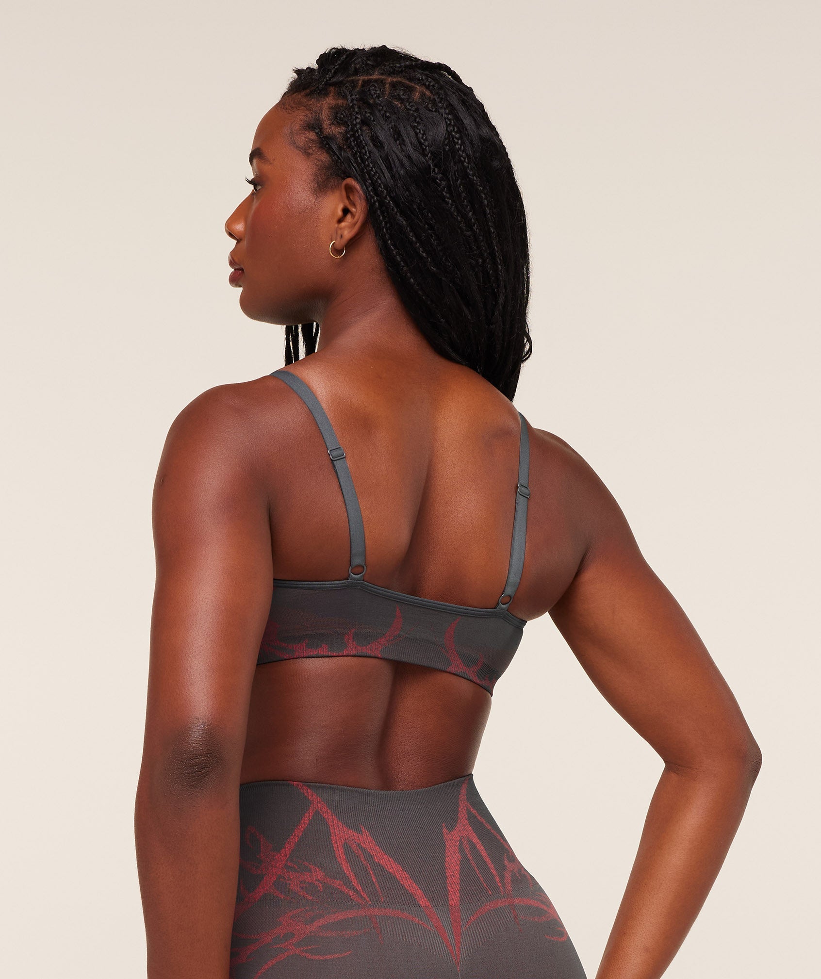 Gymshark Storm Seamless Sports Bra - GS Dark Grey/GS Zesty Red