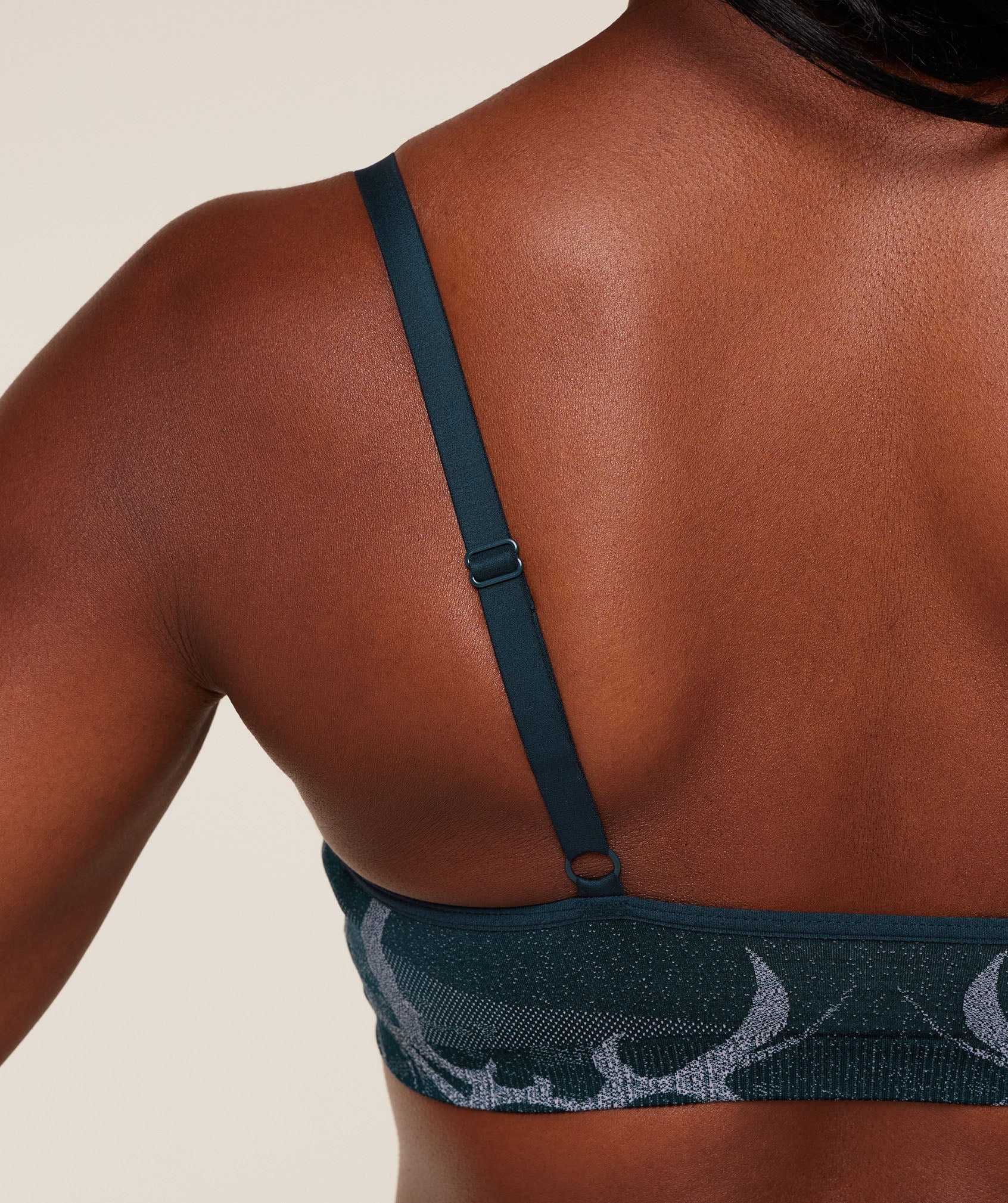 Gymshark Storm Seamless Sports Bra - Deep Petrol Blue/Smoke Blue