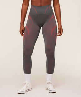 Gymshark Storm Seamless Leggings - GS Dark Grey/GS Zesty Red