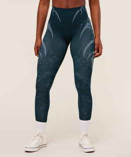Gymshark Storm Seamless Leggings - Deep Petrol Blue/Smoke Blue
