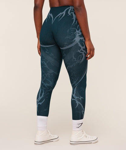 Gymshark Storm Seamless Leggings - Deep Petrol Blue/Smoke Blue