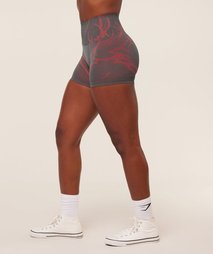 Gymshark Storm Seamless Shorts - GS Dark Grey/GS Zesty Red
