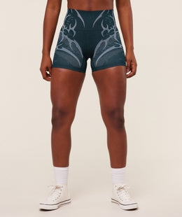 Gymshark Storm Seamless Shorts - Deep Petrol Blue/Smoke Blue